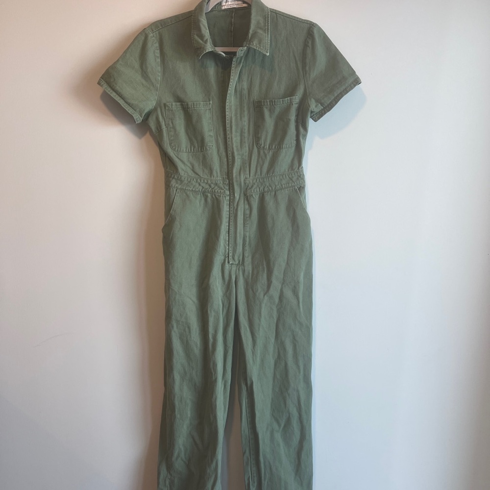 Canvas Olive Jumpsuit